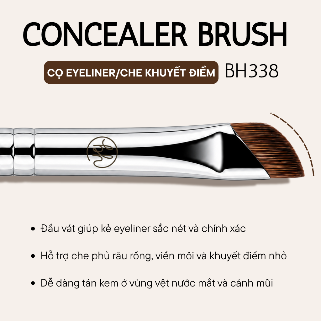 Cọ Tán Kem Che Khuyết Điểm BH Cosmetics Concealer Brush BH338
